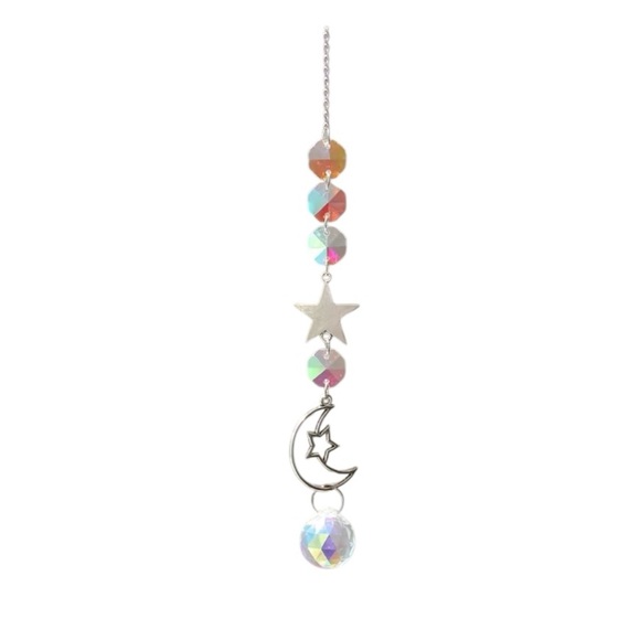Crystal Celestial Sun Catchers on Chain with Loop for Hook - Picture 6 of 8